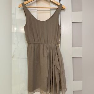 Alice + Olivia Silk Taupe Dress